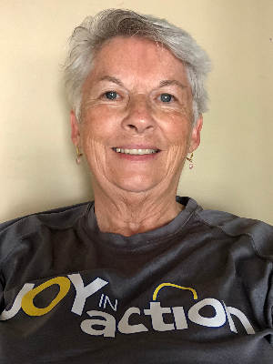 This is the Joy in Action shirt I earned in 2022 last time I helped stop sex trafficking